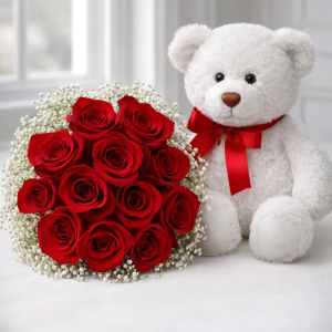 teddy and roses delight